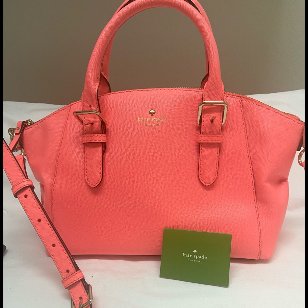NEW KATE SPADE NEW YORK Charlotte Street Small Sloan Tote Bag Coral $398
